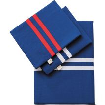 Set 4 pezzi blu navy (copripiumino king 250x230+30 cm + lenzuolo con angoli 200x200+30 cm + 2x fodera per cuscino 50x80 cm) 100% cotone 180TC El Ganso