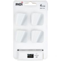 Blister da 4 pomelli in metallo per mobile bianco opaco modello 749 32x32mm