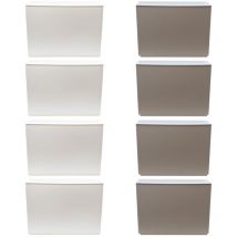 Set 4 scarpiere bianche + 4 scarpiere tortora 51 x 17 x H39 cm