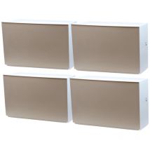 Set 4 scarpiere in propilene 51 x 17 x H39 cm componibili impilabili tortora