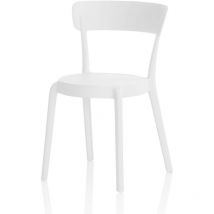 Set 4 sedie da esterno cheryl in polipropilene bianco - Bianco