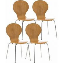 Set 4 Sedie Impilabili Diego in Legno Robusto Rovere