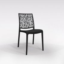 Set 4 Sedie in Resina Monoblocco London Twist By Flow Antracite