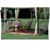 Set 4 teli laterali ecru' per gazebo alluminio 3x4 top di gamma pali legno