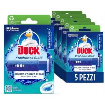 Set 5 Duck fresh discs blue base per dischi gel igienizzanti wc 1 applicatore e 6 dischetti