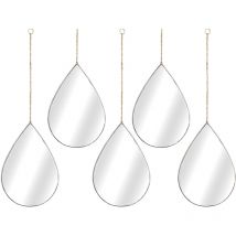 Ensemble de 5 miroirs en pvc argenté
