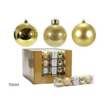 Set 5 palline natalizie oro ø 7CM
