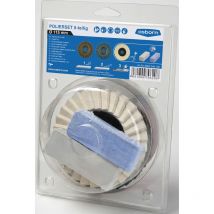 6900040 - Lucidatura e lucidatura impostare i dischi di 115 mm (molatura approssimativa, la molatura fine, e la lucidatura e pasta lucidante) - Dronco