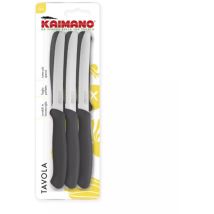 Set di 6 coltelli in acciaio inox Italicus nero – Lunghezza lama 11 cm – Kaimano