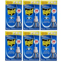 Set 6 confezioni Raid liquido per ricarica elettrica X30 notti classico