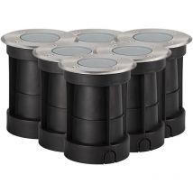 Set 6 faretti da incasso IP67 canyon pro inox 304 GU10 + connettore automatico