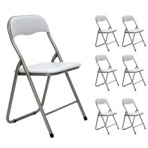 Sedia pieghevole – Set 6 pz – Struttura in acciaio – Diametro tubo 22mm – Spessore tubo 0,8mm
