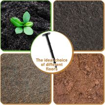 TolleTour 800pcs Piquets de Fixation pour Jardin. l. 160mm Ø3.5mm ancrage au sol en plastique. fixation terre