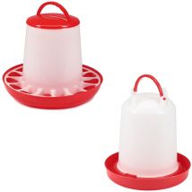Set 6KG Geflügel Futterspender Futterautomat + 6 Liter Geflügeltränke Tiertränke