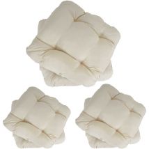 Set 6x cuscini Dublino poliestere per sedie per l'interno e l'esterno 8x38x41cm avorio