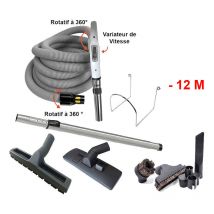 Atepac - Set 8 accessoires + 1 flexible à variateur de vitesse - longueur au choix (de 8 à 15m) - 12m