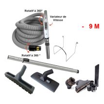 Atepac - Set 8 accessoires + 1 flexible à variateur de vitesse - longueur au choix (de 8 à 15m) - 9m
