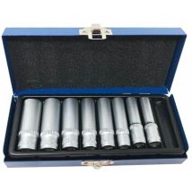 Set 8 Chiavi a Bussola Da In Acciaio Cromato Bussole 6 7 8 9 10 11 12 13 Mm