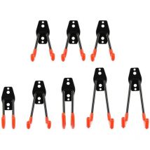 Set 8 Pezzi Ganci Professionali per Attrezzi da Garage Supporto Utensili con Viti