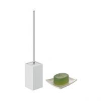 Kiamami Valentina - Set Accesorios De Baño Económicos Bidet y Wc En Cerámica Blanca Vella