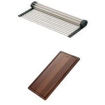 Set accessoires cuves Kubus Fragranit : rollmat + planche en bois Franke