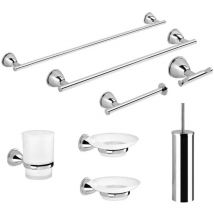 Kiamami Valentina - Set D'accessoires De Salle De Bains Complet Avec 8 Pièces Gemma