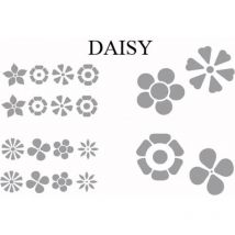 Adnauto - Set Adhesifs -element daisy- Gris - promo adn - Car Deco
