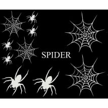 Adnauto - Set Adhesifs -element spider- Blanc - promo adn - Car Deco