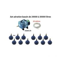Set Aérateur bassin de jardin de 20000 à 30000 litres. Carpes Koï, poissons rouges