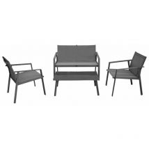 Salon de jardin bas alicia - grey/gris