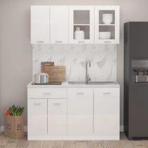 Rubberskin - Furniture Limited - Set Armadi da Cucina 4 pz Bianco Lucido in