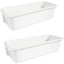 Set Aus 2 Ausziehbaren Bad- Und Küchenschrank-organizer Für Schubladen Und Regale, Platzsparende Schiebetüren, Weiß