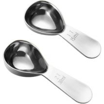 Set Aus 2 Dicken Messlöffeln Aus Edelstahl 304, 15 Ml Und 30 Ml, Küchen- Und Backutensil///