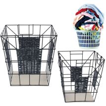 Kkmoon - Set aus 2 modernen quadratischen Wäschekörben – Großes Fassungsvermögen für Kleidung – Schicker Wäschesammler im minimalistischen Design –