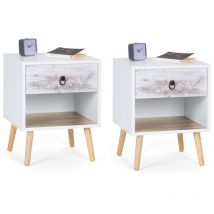 Set aus 2 Nachttischen bahia 1 Schublade mit skandinavischer Nische
