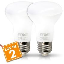 Set aus 2 Spot-LED-Lampen R63 E27 9W Eq 60W Farbtemperatur: Warmweiß 2700K