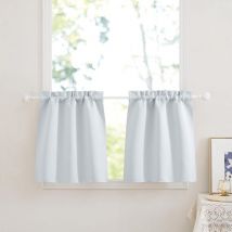 Set Aus 2 Verdunklungsvorhängen Für Den Innenbereich 76 X 92 Cm – Isolierend, Lichtundurchlässig, Kleine Küchenvorhänge, Duschvorhänge