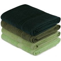 Set Aus 4 Badetüchern - 70 X 140 Cm - Grün