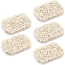 Set Aus 5 Seifenschalen Aus Natürlichem Luffa, Badezimmer-/küchenaccessoires, Leicht Zu Reinigen Und Umweltfreundlich (beige, Elliptisch), 7 X 11 X 1 