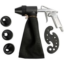 Set Aus 6 Tragbaren Pneumatischen Sandstrahlgeräten Mit 450ml Sandstrahlbeutel Zum Entrosten, Sandstrahlen, Polieren Und Renovieren.