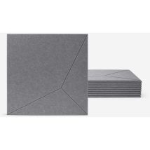 Set Aus 8 Schallschutzpaneelen Design 60x60 Grau Klank-gc