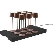 Tischlampen 9er Set Mit Ladetablett emily h25cm