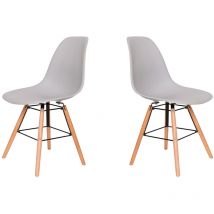 Set aus zwei skandinavischen fary Stühlen grau - Grau