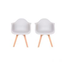 Set aus zwei skandinavischen Stühlen apo Grau - Grau