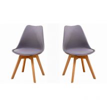 Set aus zwei skandinavischen vlsy Stühlen Grau - Grau