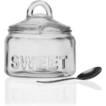 Azucarero vidrio c/cucharilla - 12X12X12