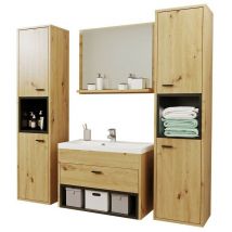 Set bagno Providence J101, Rovere Artisan + Nero