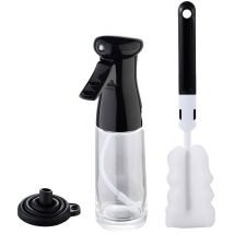 MasterPRO Foodies - Set de 3 Stück Flaschen/Sprüher de Öl/Essig/Zitrone de 200 ml + Trichter de Silikon - Aus Glas de - Öl Silikonkappe