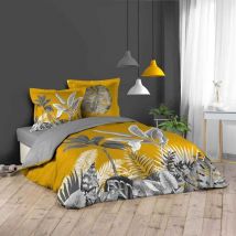 Set biancheria da letto 3 pezzi 'Linea Isibelle' 260x240 cm giallo