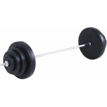 Set Bilanciere 170 Cm In Ferro Zigrinato Con Con 8 Dischi Peso Regolabile 70kg